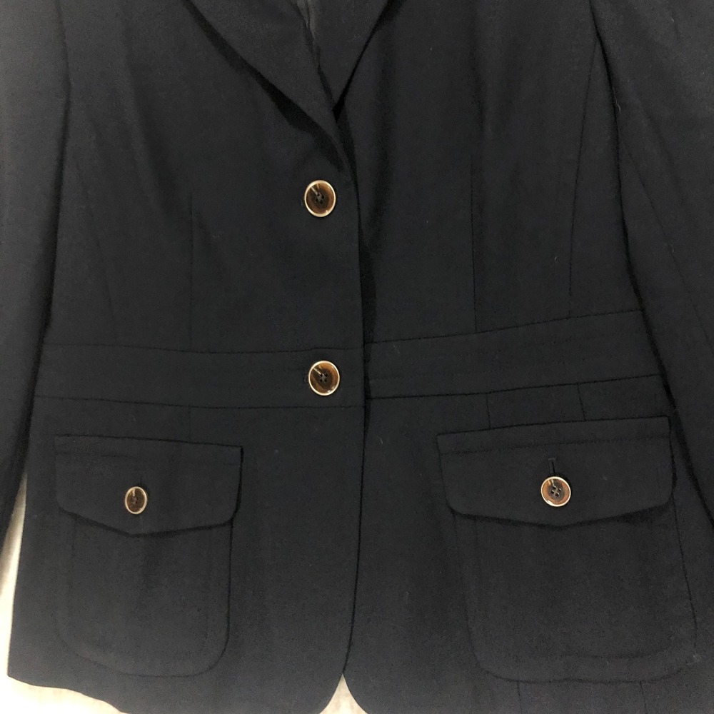 Talbots Navy Women's Blazer with Gold Buttons - Picture 7 of 12